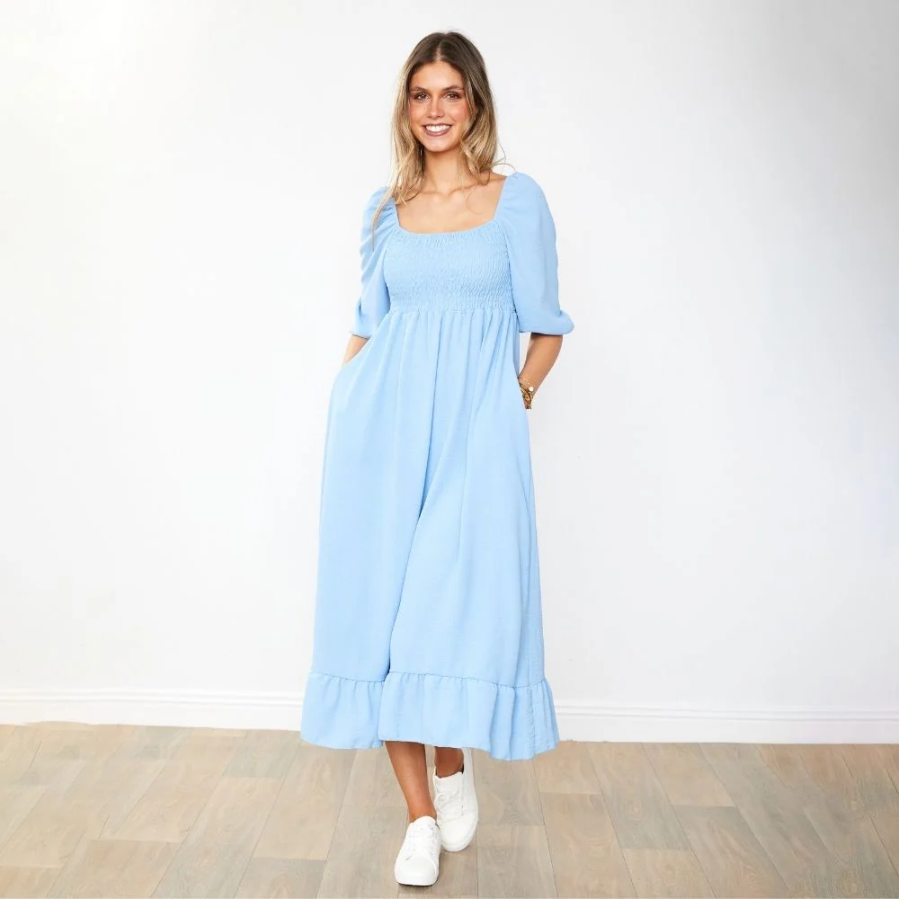 Vella Dress (Sapphire Blue) - Image 6