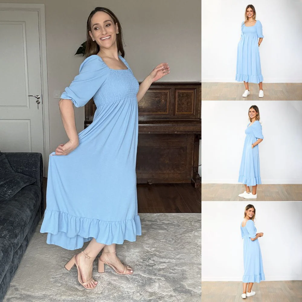 Vella Dress (Sapphire Blue) - Image 8