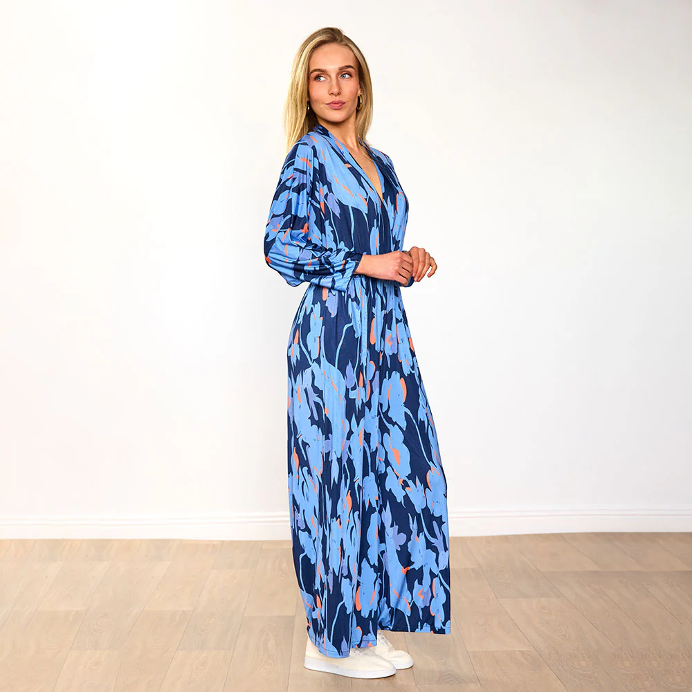 Vogue Jumpsuit (Navy/Orange Abstract & Navy) for €99.00 - Image 4