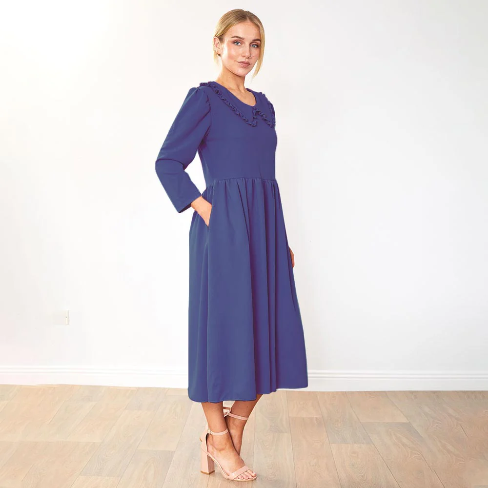 Wendy Dress (Navy) - Image 4