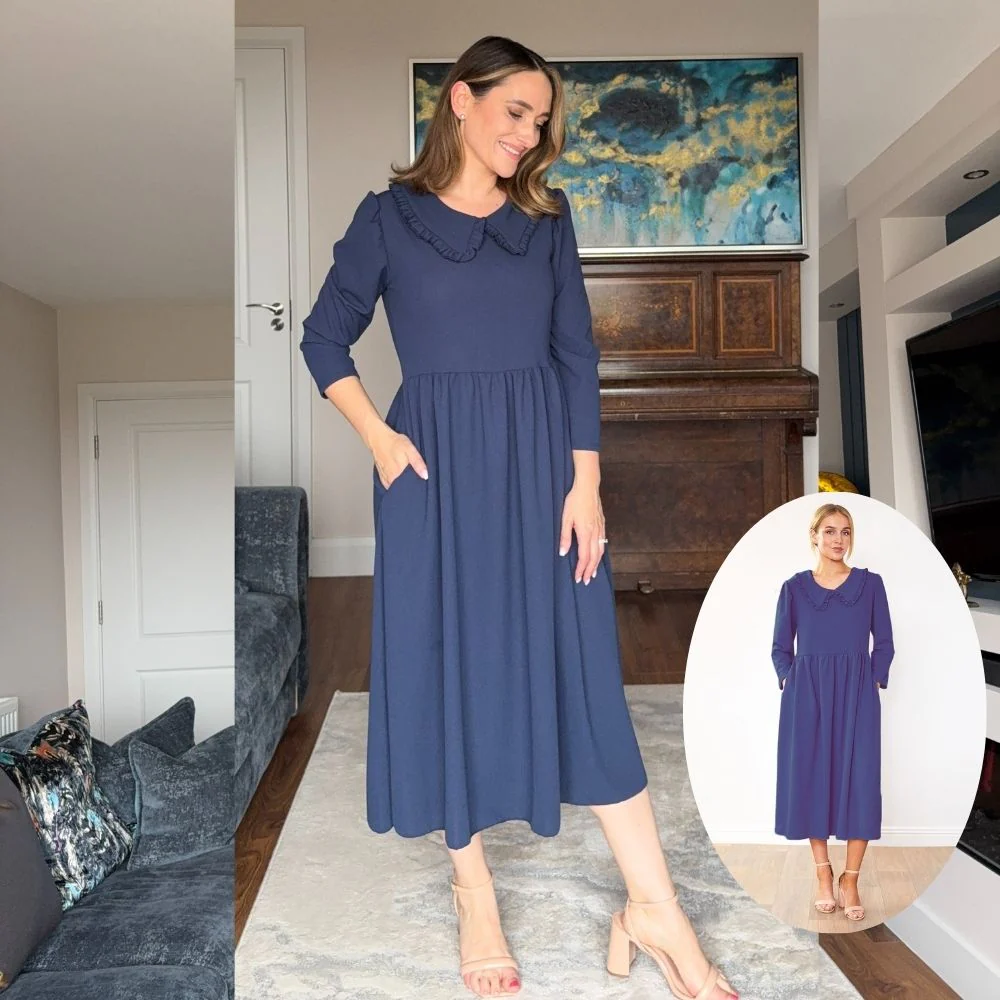 Wendy Dress (Navy) - Image 5
