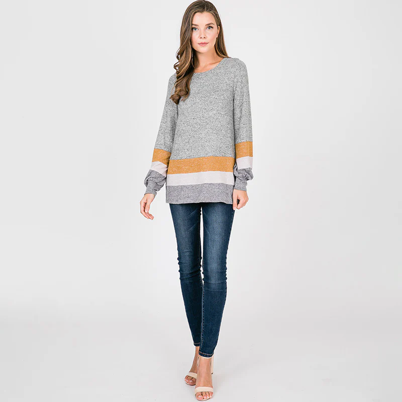Wesley Puff Sleeve Top Mustard - Image 4