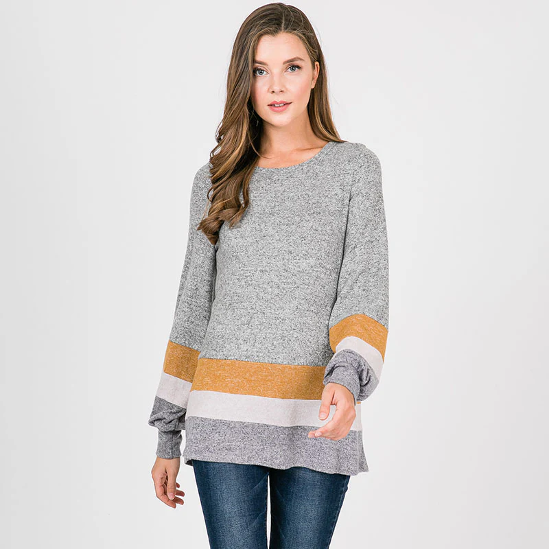 Wesley Puff Sleeve Top Mustard - Image 5
