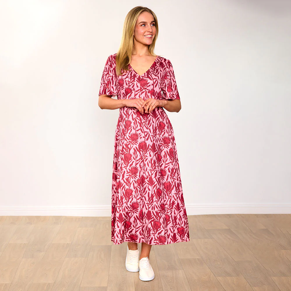 Whitney Dress (Red Bloom) - Image 4