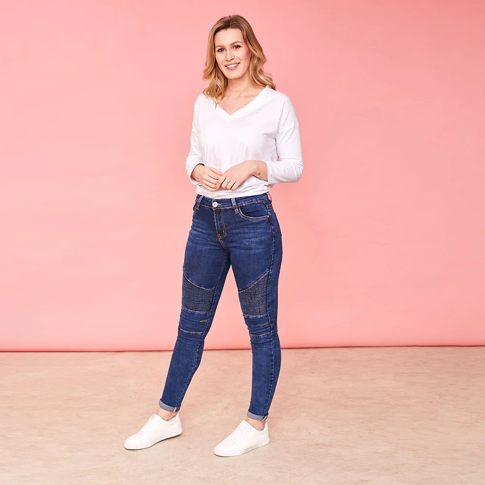 Kim Biker Jeans (Dark Blue)
