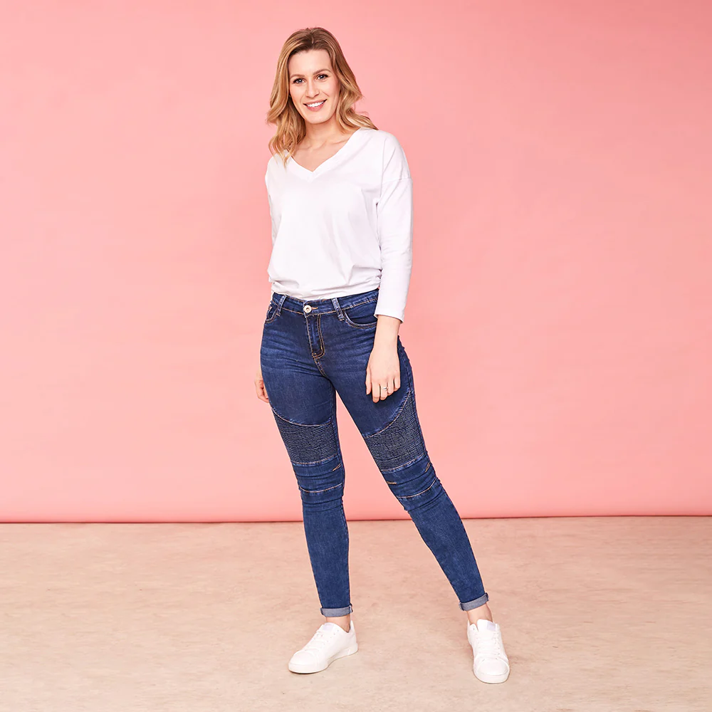 Kim Biker Jeans (Dark Blue) - Image 2