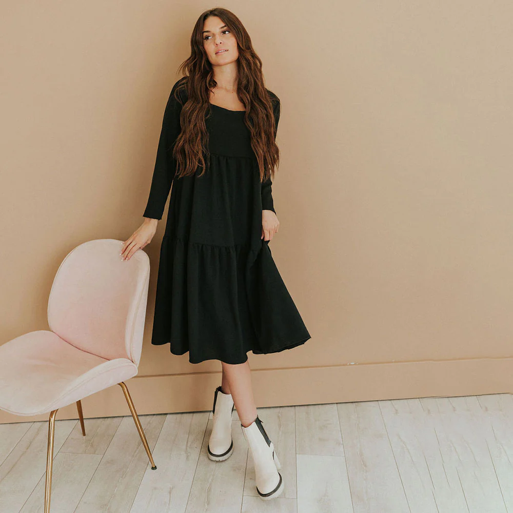 Zoe Dress (Black) - Image 7