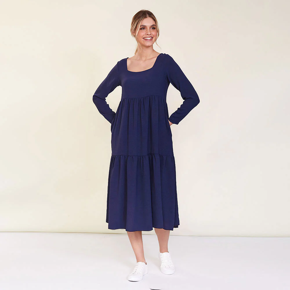 Zoe Dress (Navy) - Image 4