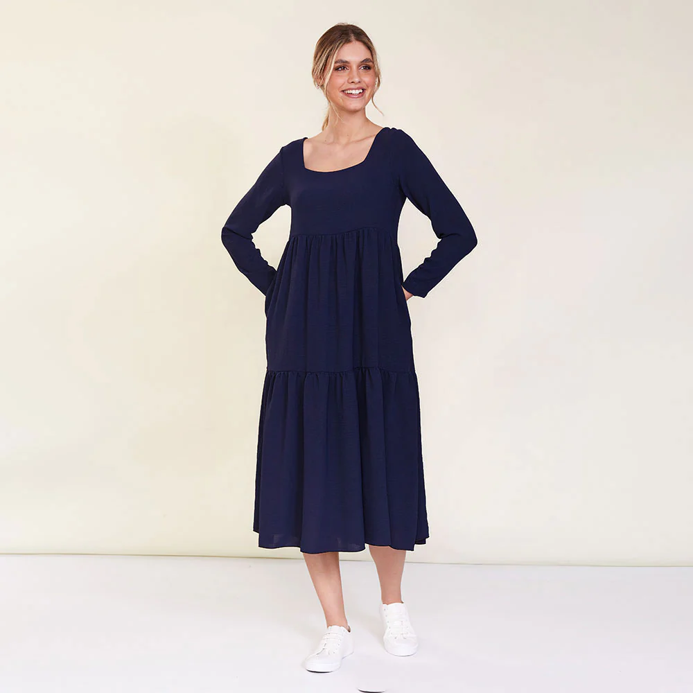 Zoe Dress (Navy) - Image 5