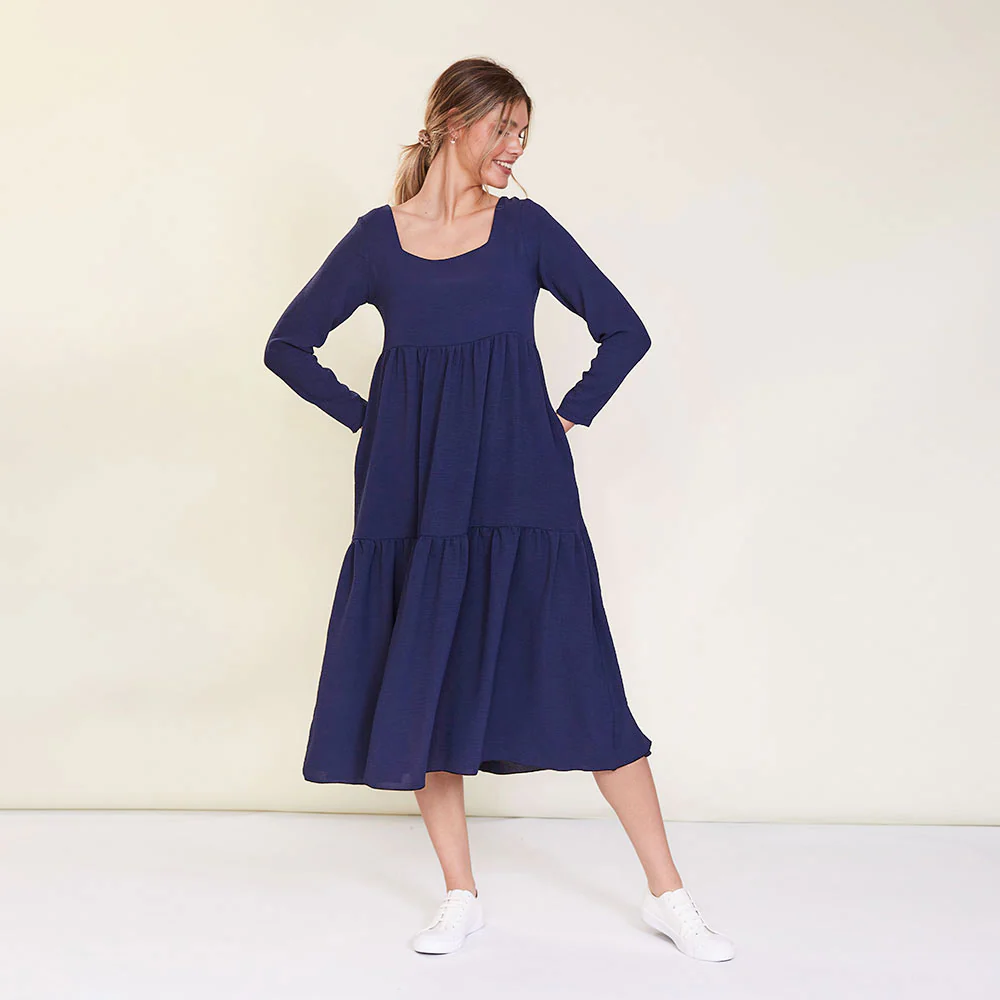 Zoe Dress (Navy) - Image 7