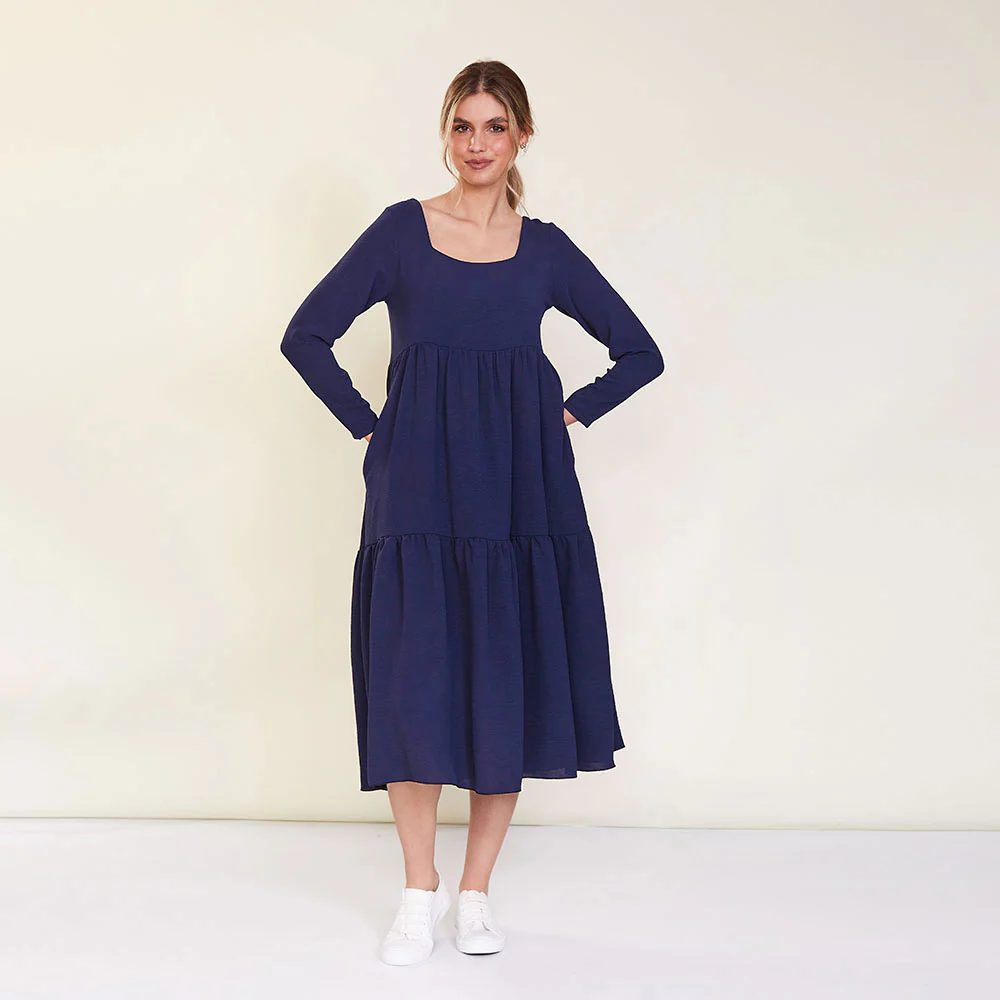 Zoe Dress (Navy) - Image 8