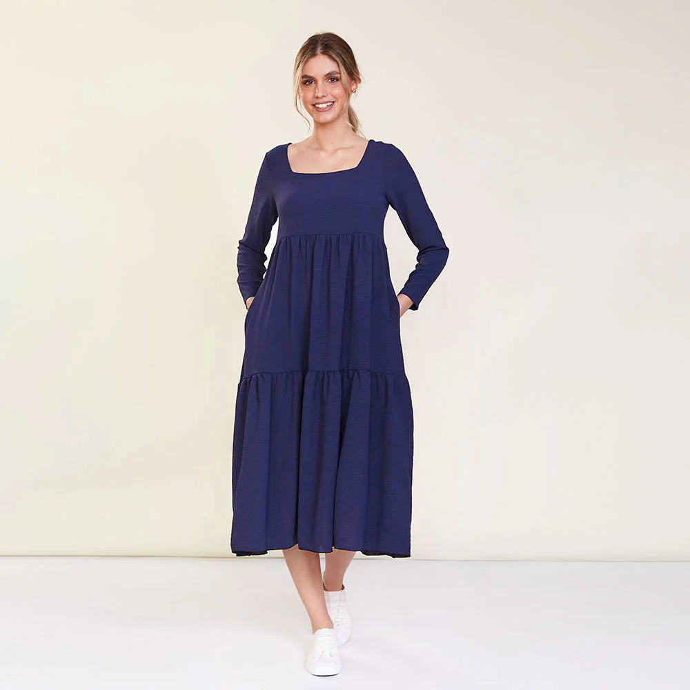 Zoe Dress (Navy) - Image 9